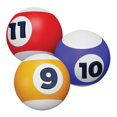 Poster - Billiards 3d rendering isometric icon.