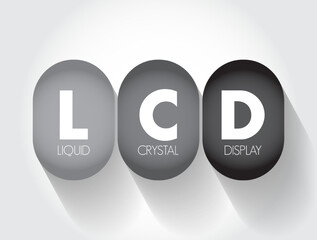 Poster - lcd - liquid crystal display is a type of flat panel display which uses liquid crystals in its prima