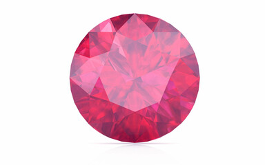 Sticker - Beautiful gems on a white background , 3D rendering