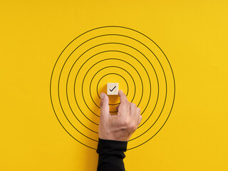 Wall Mural - goal achievement in business. target objective setting.