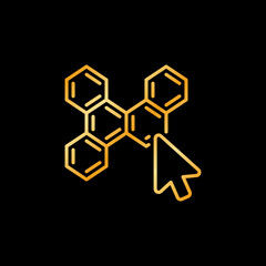 Poster - Cursor on Chemistry Molecule vector concept colored icon