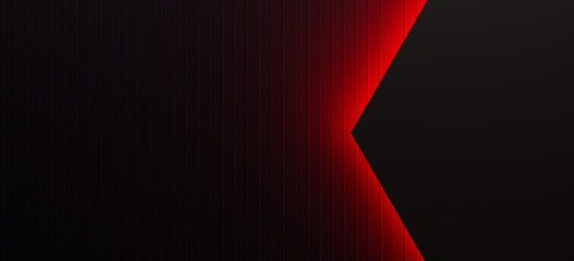 Ultra hd red neon light Black background abstract 3d texture black pattern background wallpaper,  3d rendering.