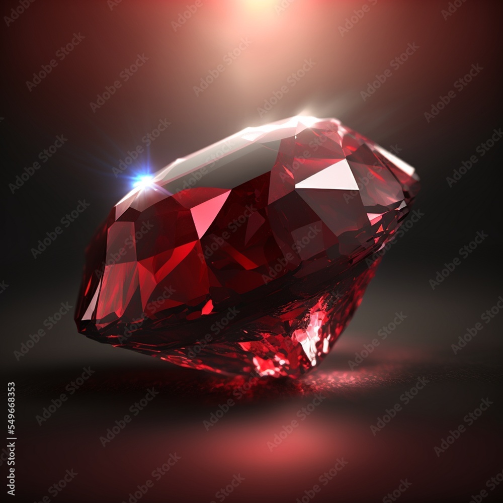 Illustration Stock ルビー 宝石 鉱石 ガーネット 赤 | Adobe Stock