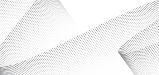Poster - Elegant wavy lines background. Abstract monochrome stripe texture. Trendy grey lines pattern background for retro and graphic effects. Vector, 2023