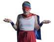 © stokkete - PNG file no background Funny superhero wearing a sleep mask