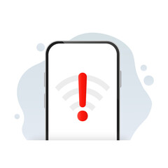 Poster - Internet connection not found on smartphone. Wireless connection lost. No Wi-Fi, in a stylish design. Vector illustration
