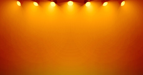 Canvas Print - Spotlights illuminate empty stage