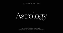 ASTROLOGY Minimal Luxury Typo Font And Modern Tech Typography Urban Style Alphabet Fonts.