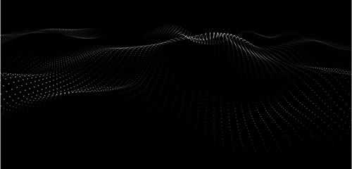 Poster - Abstract futuristic background. Big data visualization. Network connection. Data transfer. 3d rendering. Technology background vector. Vector illustration.