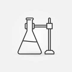 Wall Mural - Lab Flask vector concept thin line icon or sign