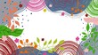 Hand drawn background. Modern shapes, doodles, flowers, 2023 trend. Suitable for advertising, background, social media, background. Can be used horizontally or vertically.