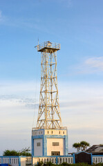 radar tower on the beach