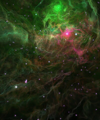 Wall Mural - clusters of stars and space clouds background