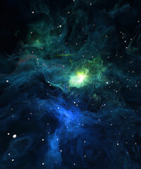 Wall Mural - realistic space clouds background