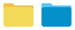 © Rizq - File folder icon png. yellow and blue.