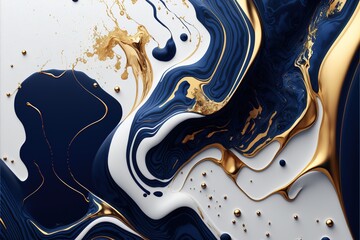 Gold and blue marble stone textured background wallpaper