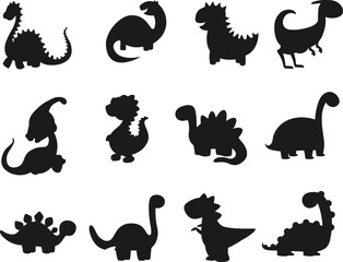 Wall Mural - Children cartoon Animals scissors skills collection isolated vector Silhouette