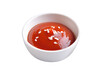bowl of red tomato sauce ,ketchup on transparent png