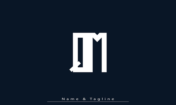 Alphabet letters Initials Monogram logo QM , MQ