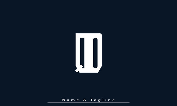 Alphabet letters Initials Monogram logo QO , OQ