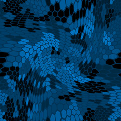 Canvas Print - Monochrome seamless honey pattern with halftone hex cells in linear style