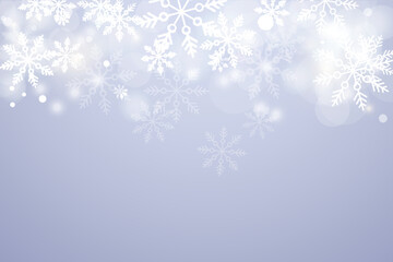 Wall Mural - winter snowflakes shape - snow design element - christmas snowfall happy new year theme