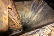 Old gold mine underground vertical shaft
