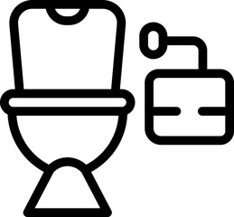 Poster - Toilet icon outline vector. Wc restroom. Public parking