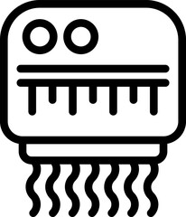 Poster - Hand heater icon outline vector. Gender room. Male door