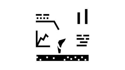 Wall Mural - seed growing smart farm glyph icon animation