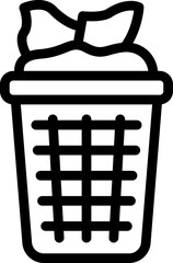 Poster - Wc garbage bin icon outline vector. Toilet restroom. Public room