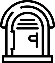 Poster - People wc icon outline vector. Gender room. Door male