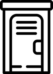 Poster - Door wc icon outline vector. Toilet restroom. Public pictogram