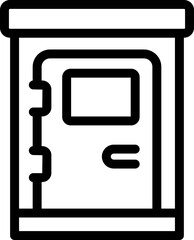 Poster - Public door icon outline vector. Gender room. Male washroom