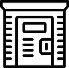 Poster - Outdoor toilet icon outline vector. Public bathroom. Sign room