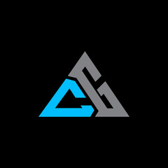 Fototapete - CG Logo letter monogram with triangle shape design template.
