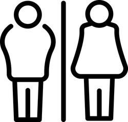 Poster - Female gender toilet icon outline vector. Wc restroom. Public room