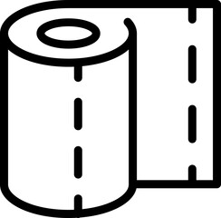 Poster - Toilet paper icon outline vector. Sign room. Wc paper