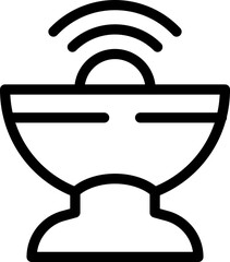 Aufkleber - Home antenna icon outline vector. Tv remote. Smart monitor