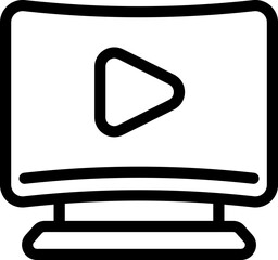 Aufkleber - Smart video tv icon outline vector. Home monitor. Game wifi