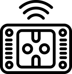 Aufkleber - Smart socket icon outline vector. Home tv. Media box