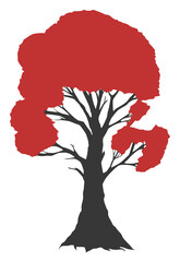 Sticker - red tree