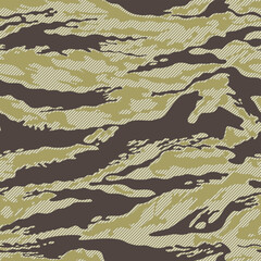 
Seamless geometric camouflage pattern. Abstract modern military camouflage textile and vinyl print background.