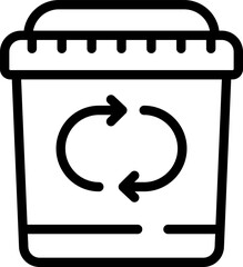 Poster - Garbage bin icon outline vector. Power plant. Bio fuel