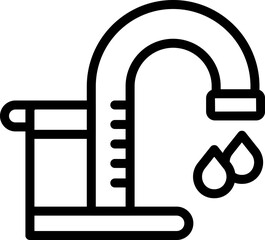 Poster - Water tap icon outline vector. Power energy. Eco safe