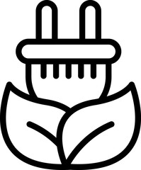Poster - Eco plug icon outline vector. Energy plant. Bio industry