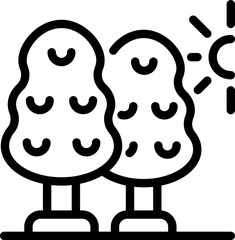 Poster - Tree energy icon outline vector. Ecology power. Eco water