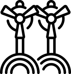 Poster - Power turbine icon outline vector. Energy plant. Eco energy