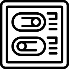 Poster - Web remove icon outline vector. Social account. Service bin