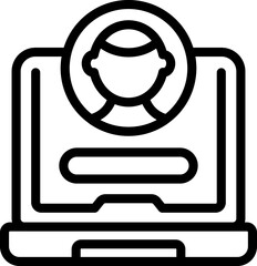Poster - Deleting profile icon outline vector. Social account. Delete remove